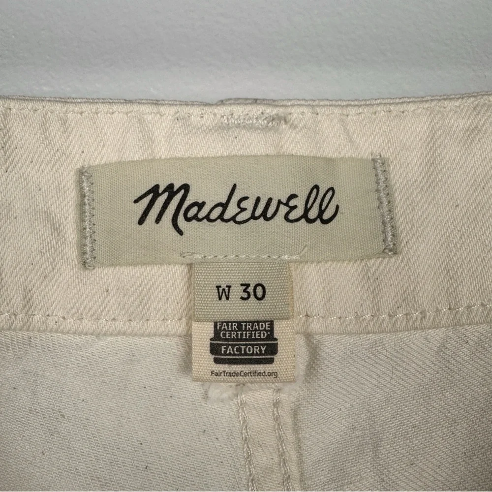 Madewell Men's Patch Pocket Shorts Summer Denim Cream Size 30 NWOT